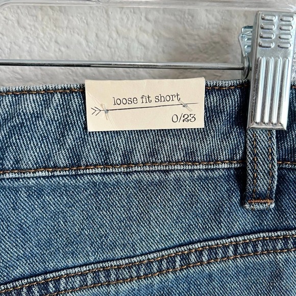 New Ban Jara Loose Fit Shorts Women's 23 Super High Rise Denim Cotton Distressed - Picture 3 of 6